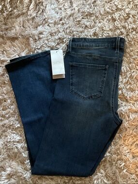 NYDJ Dark Blue Slim Boot-Cut Seamless Cotton Jeans NWT